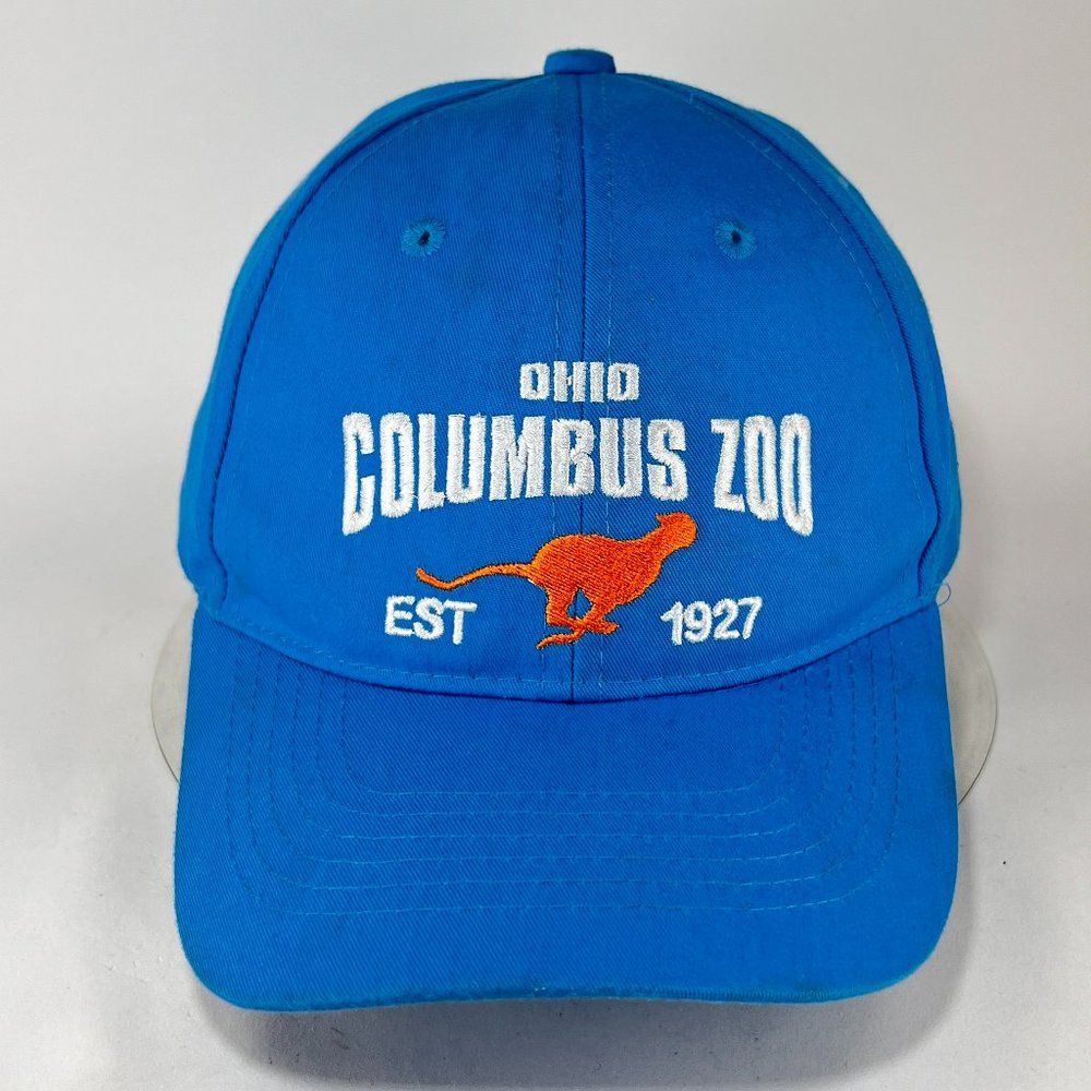 Columbus Ohio Zoo Child Strap Back Cap Hat Blue Jhats Baseball Running Cheetah